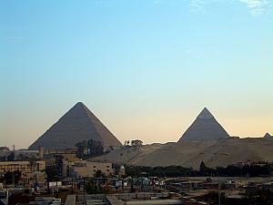 The pyramids, as seen from our hotel's balcony