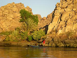 A lone fisherman on the Nile