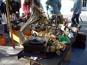 at the flea market - we liked this antique record player