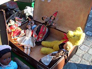 at the flea market - old dolls