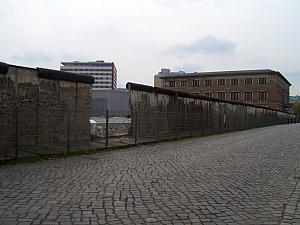 Sample of the Berlin wall on the East Germany side, where graffiti was forbidden.