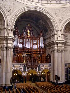 Inside Berliner Dom - the organ.