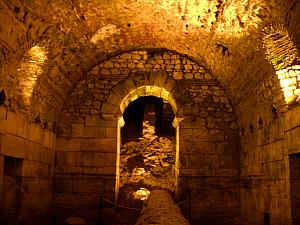 Inside the Diocletian Palace basement (Podrum).
