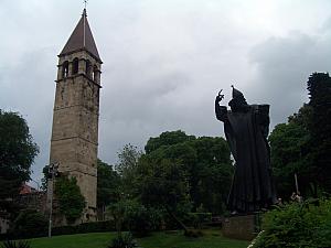 Mestrovic's sculpture of the Bishop. Rub his big toe for good luck!