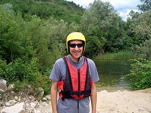 Jay in helmet and life jacket