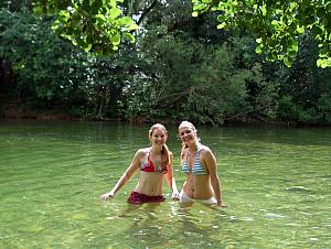 Kelly and Milda in the Cetina River