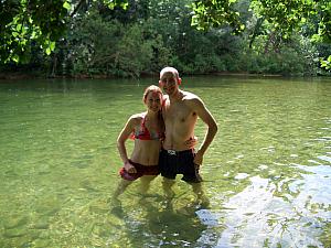 Kelly and Jay in the Cetina River