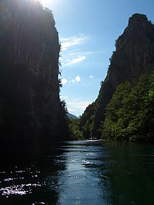 Rafting through Cetina River canyons