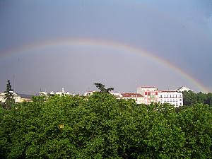Rainbow in Madrid! (sadly, not a double rainbow...)