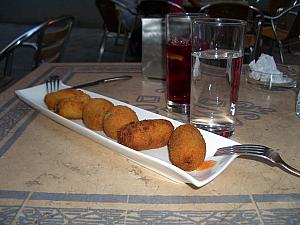 Croquettes at a tapa bar for dinner part one