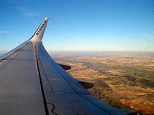 Flying back to Madrid.