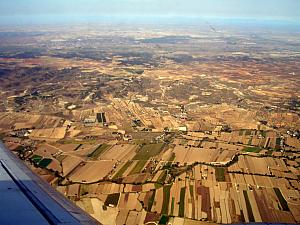 Flying over Spain.