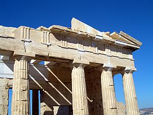 Close-up of the Parthenon.