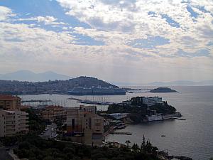 View of Kusadasi's seafront and our cruise ship.