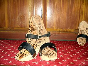Wooden Klogs - we all had to wear these around the Hamam.