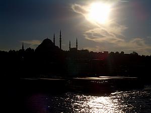 Istanbul as the sun began to set.