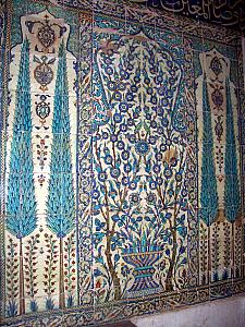 tile mosaics in Topkapi Palace