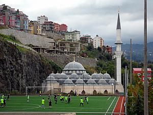 Soccer and a Mosque.