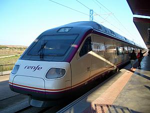 Taking our train back to Madrid - just a 30 minute train ride on the high speed train