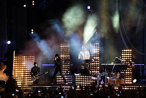 Linkin Park on stage - Photo Credit Carla GM at Flickr.