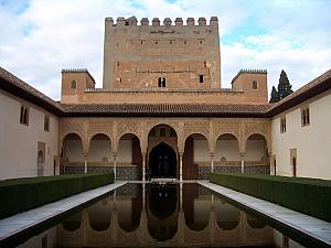 Alhambra - inside the Nazries palace - the famous Serallo patio.