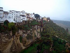 Ronda - the buildings were built right onto the edge of a big cliff.