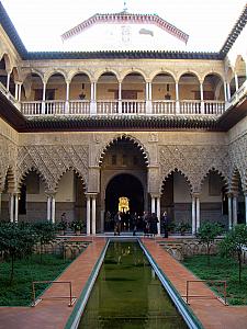 Garden inside Seville's Alcazar