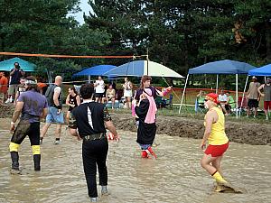 Mud Volleyball in Cleveland, OH -- one of the opponents 