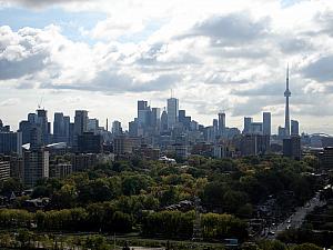 View of the city from the  tower at Casa Loma