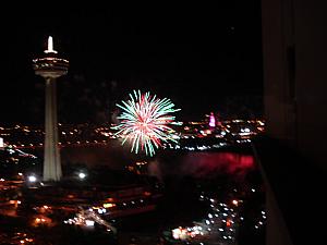 There is a five-minute fireworks show every Friday night over the American Falls. We enjoyed from the comfort of our hotel room!