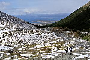 Ushuaia - hiking in the Martial Glacier valley - on our way back down.