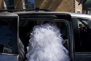 Kyleen disappearing into the limo/van :)