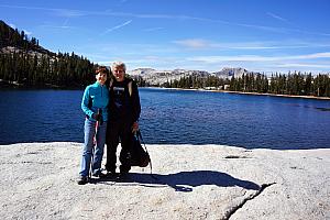Mom and Dad Klocke at Cathedral Lake. We didn't last long up here, because it was very chilly and windy.