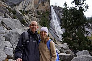Jay and Kely in front of Nevada Fall