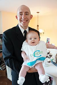 Jay and Cooper - I'm all dressed up, because I'm Cooper's godfather!