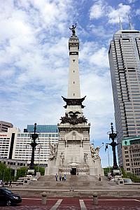 Indianapolis' Soldiers' and Sailors' Monument, built to honor Hoosiers who served in pre-World War I wars.