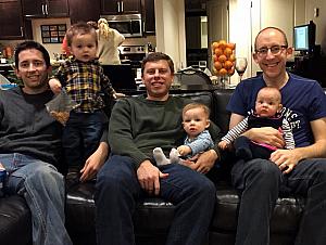Friendsgiving 2014 - dads and kids. Scary!