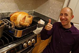 That's a good looking turkey (hey now - I mean on the stove!)