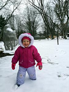 Playing in the snow!