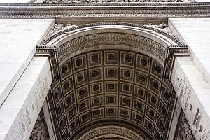 Close-up of the Arc de Triomphe