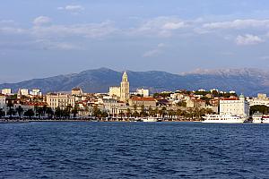 Looking at old town Split across the bay