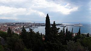 Enjoying the view of split from Cafe Vidilica