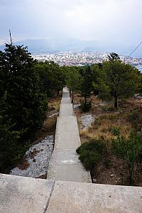 The final few dozen of the 400+ steps we jogged up from the Cafe Vidilica to get to the viewpoint.