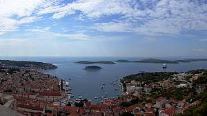 Looking down on Hvar Town from the fort