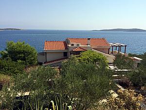 Our villa and the view of the Adriatic beyond