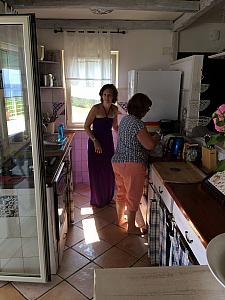 Kelly and Nana in the kitchen
