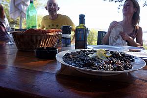 Black squid ink risotto -- was fantastic!