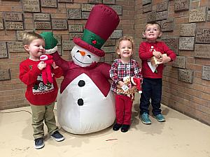 Benny, Cooper, and Capri with Frosty!