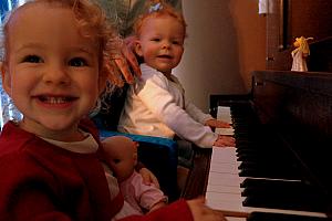 Capri and Kenley playing some piano tunes :)