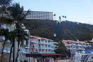 The resort even featured a complimentary funicular, to get from the top of the cliff to the sea level.